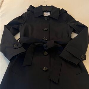 Sam Edelman Gabardine Hooded Trench Coat